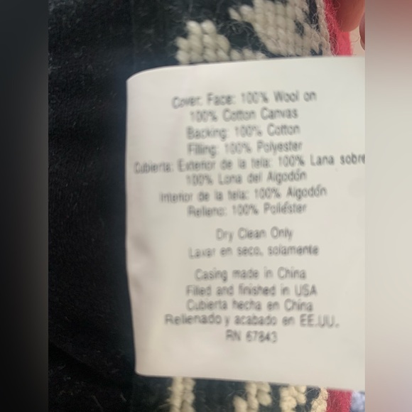 Needlepoint Pillow Rooster Red & White Black Velvet Back Zipper 13.5” Square NWT - Picture 3 of 4